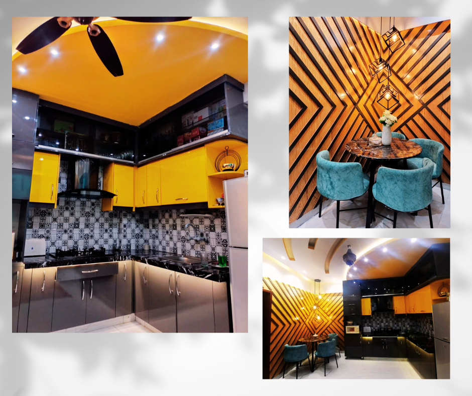 Compact modular kitchen installed from scratch in Karachi flat