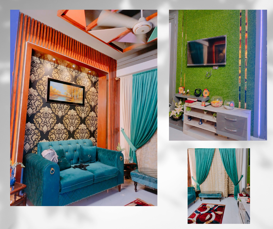 Lounge after flat renovation in Karachi