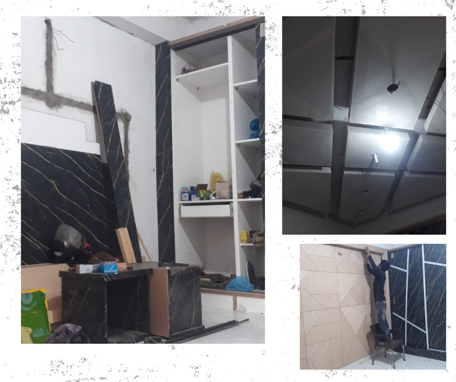 Working on room before bedroom setup in Karachi
